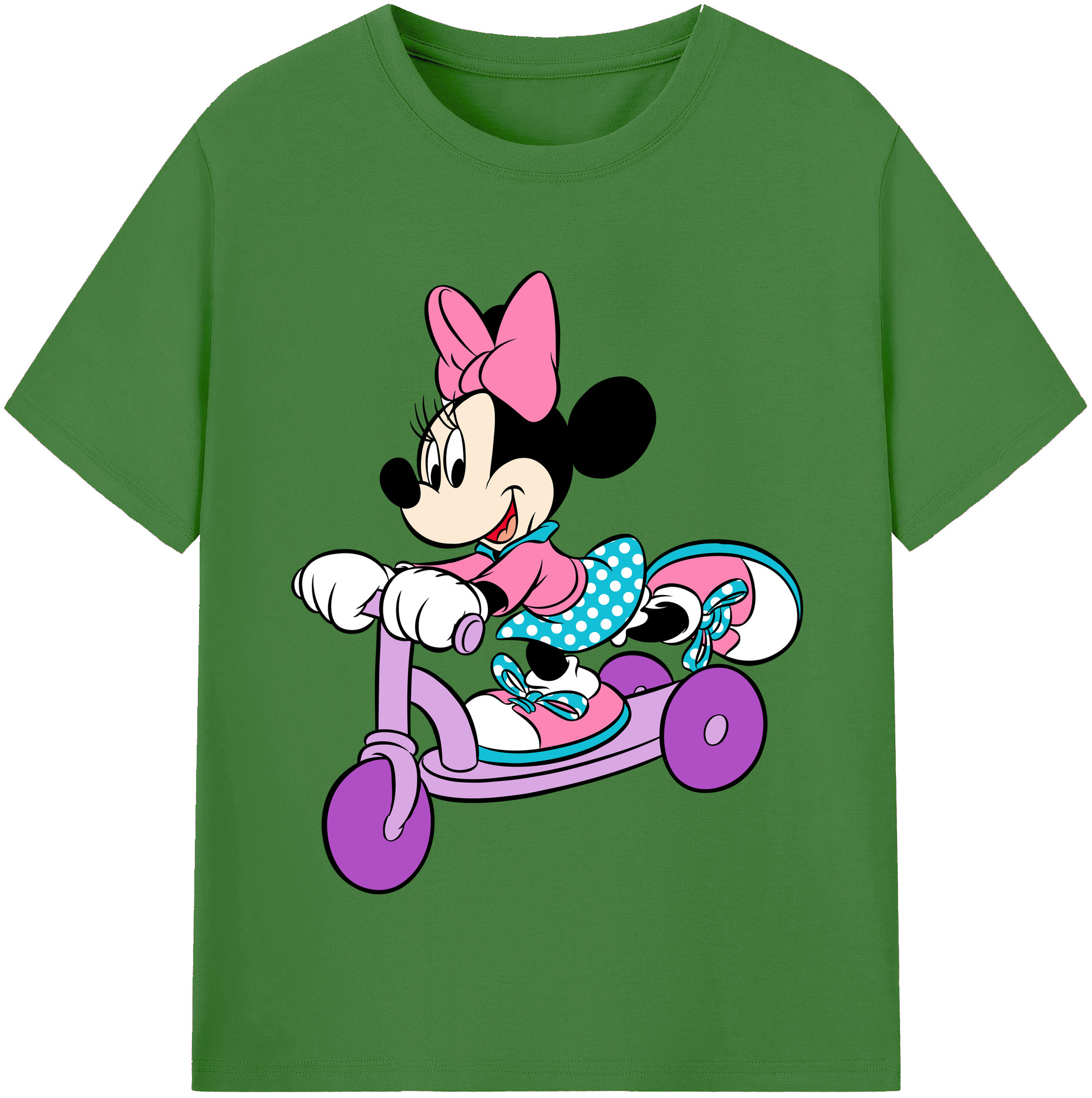 （画像用） ミッキーマウス Mickey Mouse レディースカジュアルプリントTシャツ（綿100％）